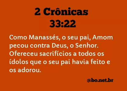 2 Crônicas 33:22 NTLH