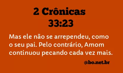 2 Crônicas 33:23 NTLH
