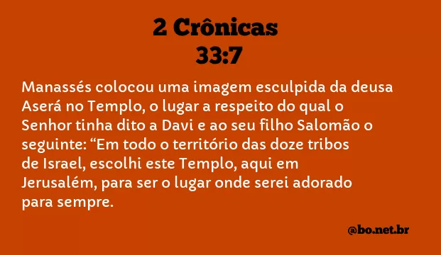 2 Crônicas 33:7 NTLH