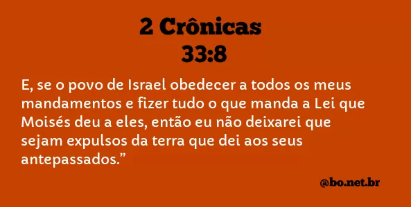 2 Crônicas 33:8 NTLH