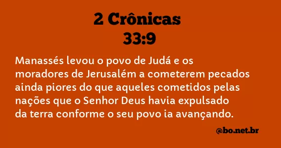 2 Crônicas 33:9 NTLH