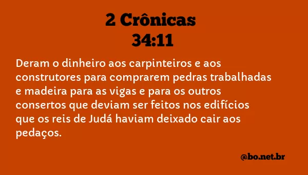 2 Crônicas 34:11 NTLH
