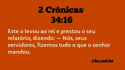 2 Crônicas 34:16 NTLH