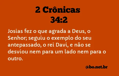 2 Crônicas 34:2 NTLH