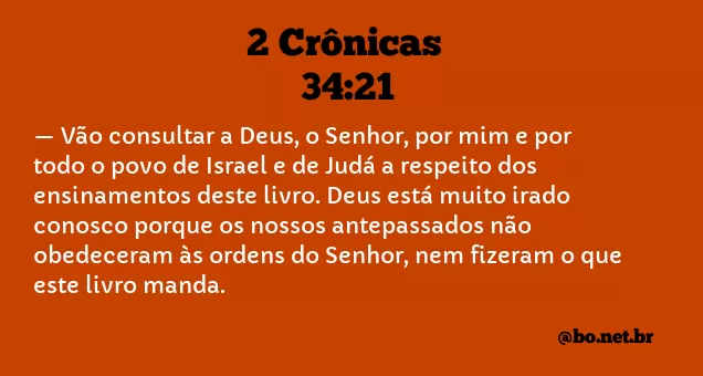 2 Crônicas 34:21 NTLH