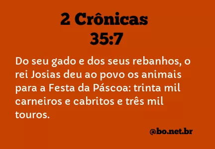2 Crônicas 35:7 NTLH