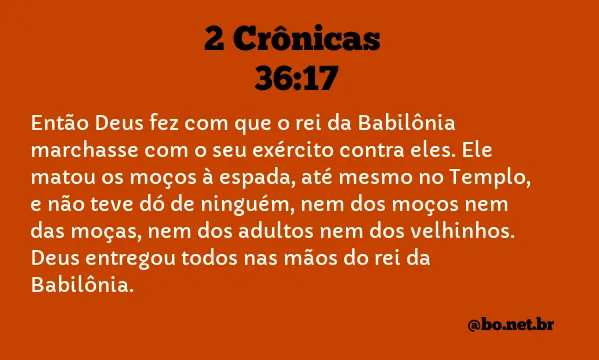 2 Crônicas 36:17 NTLH