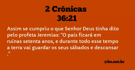 2 Crônicas 36:21 NTLH