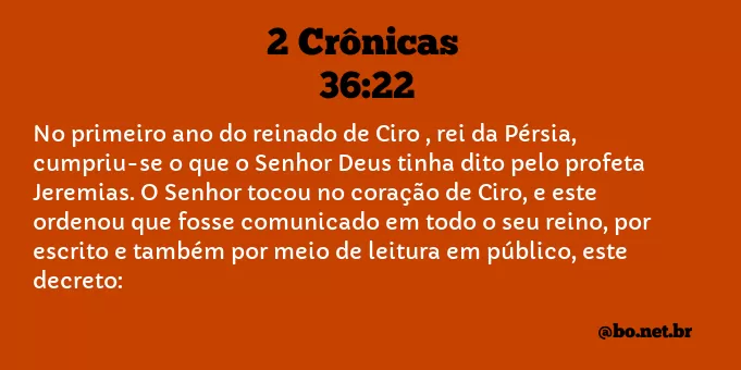 2 Crônicas 36:22 NTLH