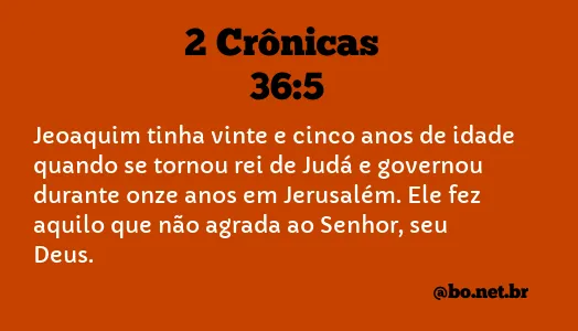 2 Crônicas 36:5 NTLH