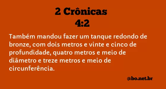 2 Crônicas 4:2 NTLH
