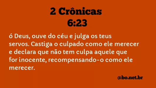 2 Crônicas 6:23 NTLH