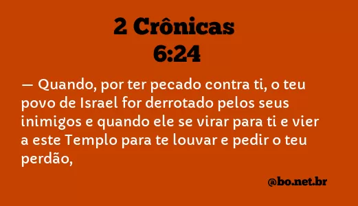 2 Crônicas 6:24 NTLH