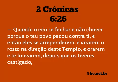 2 Crônicas 6:26 NTLH