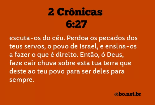 2 Crônicas 6:27 NTLH
