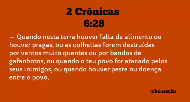 2 Crônicas 6:28 NTLH