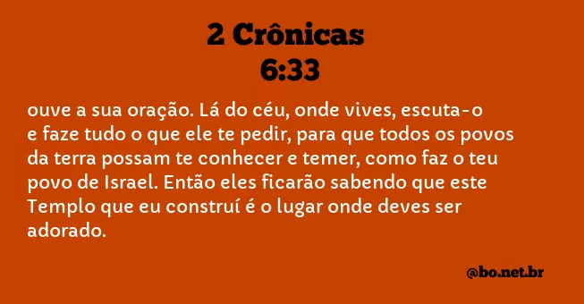 2 Crônicas 6:33 NTLH