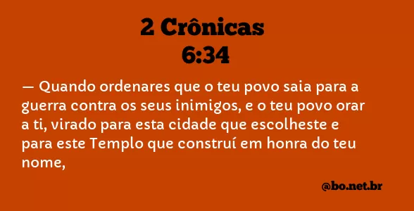 2 Crônicas 6:34 NTLH