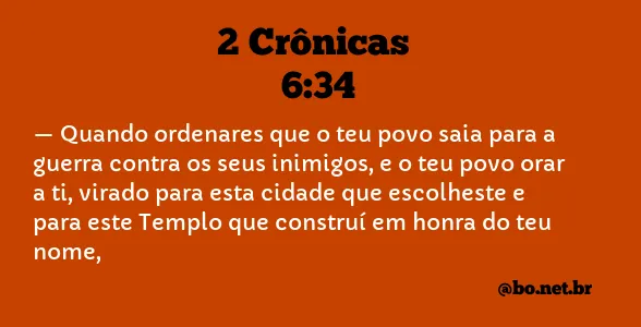 2 Crônicas 6:34 NTLH