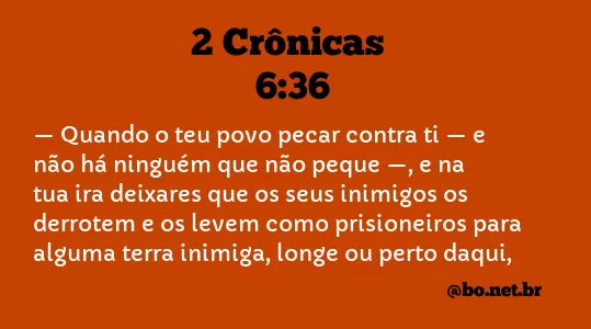 2 Crônicas 6:36 NTLH