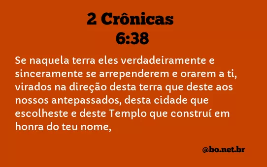 2 Crônicas 6:38 NTLH
