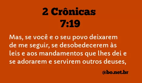 2 Crônicas 7:19 NTLH