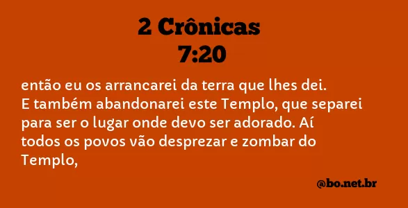 2 Crônicas 7:20 NTLH