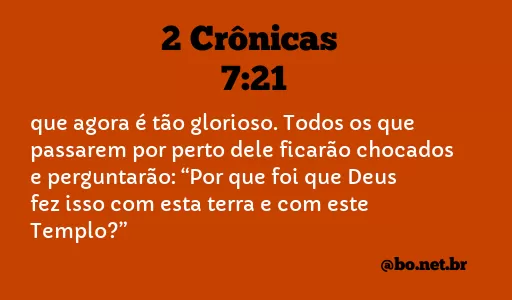 2 Crônicas 7:21 NTLH