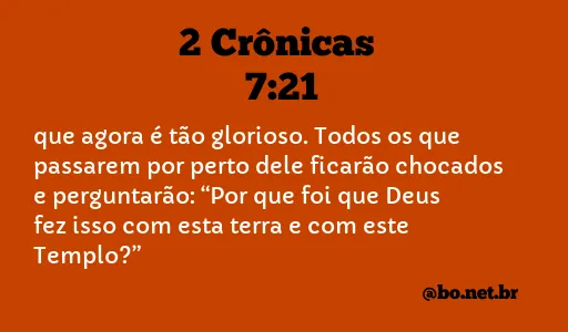 2 Crônicas 7:21 NTLH