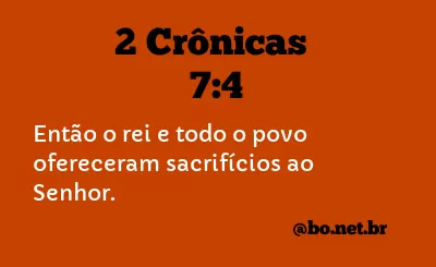 2 Crônicas 7:4 NTLH