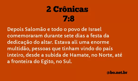 2 Crônicas 7:8 NTLH