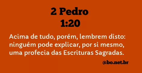 2 Pedro 1:20 NTLH
