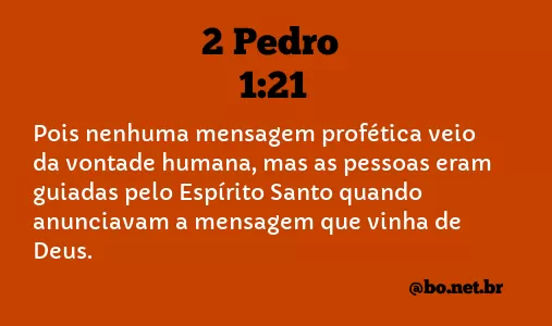 2 Pedro 1:21 NTLH