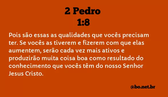 2 Pedro 1:8 NTLH
