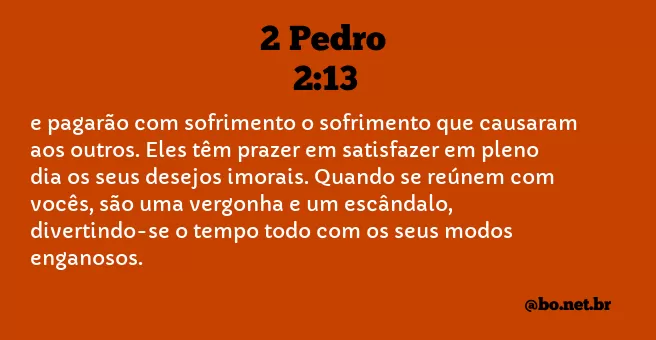 2 Pedro 2:13 NTLH
