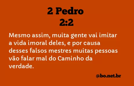 2 Pedro 2:2 NTLH
