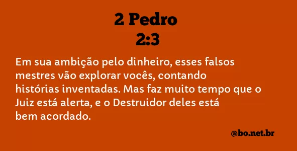 2 Pedro 2:3 NTLH