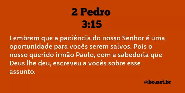 2 Pedro 3:15 NTLH