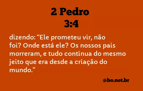 2 Pedro 3:4 NTLH