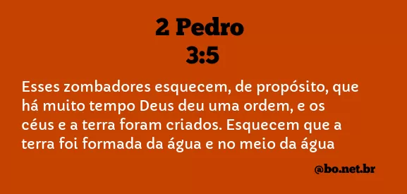 2 Pedro 3:5 NTLH