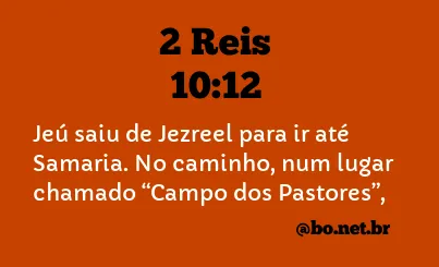 2 Reis 10:12 NTLH