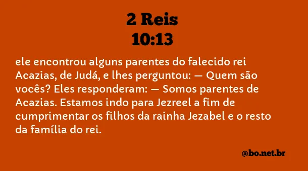 2 Reis 10:13 NTLH