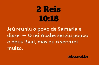 2 Reis 10:18 NTLH