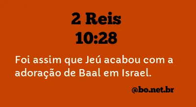 2 Reis 10:28 NTLH