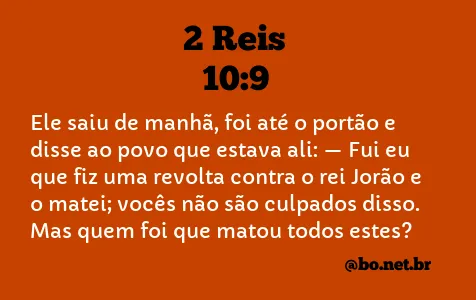 2 Reis 10:9 NTLH