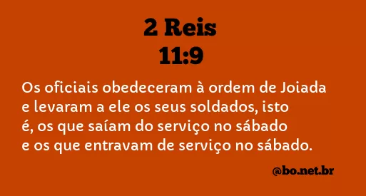 2 Reis 11:9 NTLH