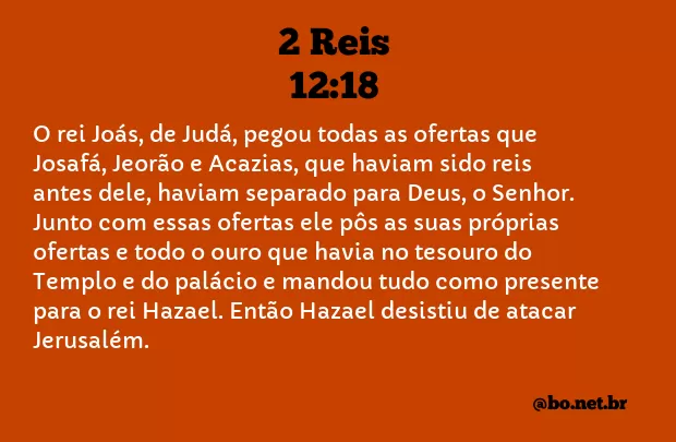 2 Reis 12:18 NTLH