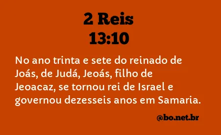 2 Reis 13:10 NTLH