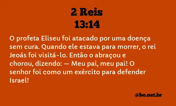 2 Reis 13:14 NTLH