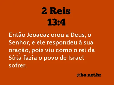 2 Reis 13:4 NTLH